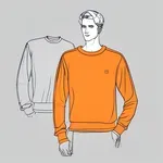 vibrant long-sleeve orange sweatshirt image